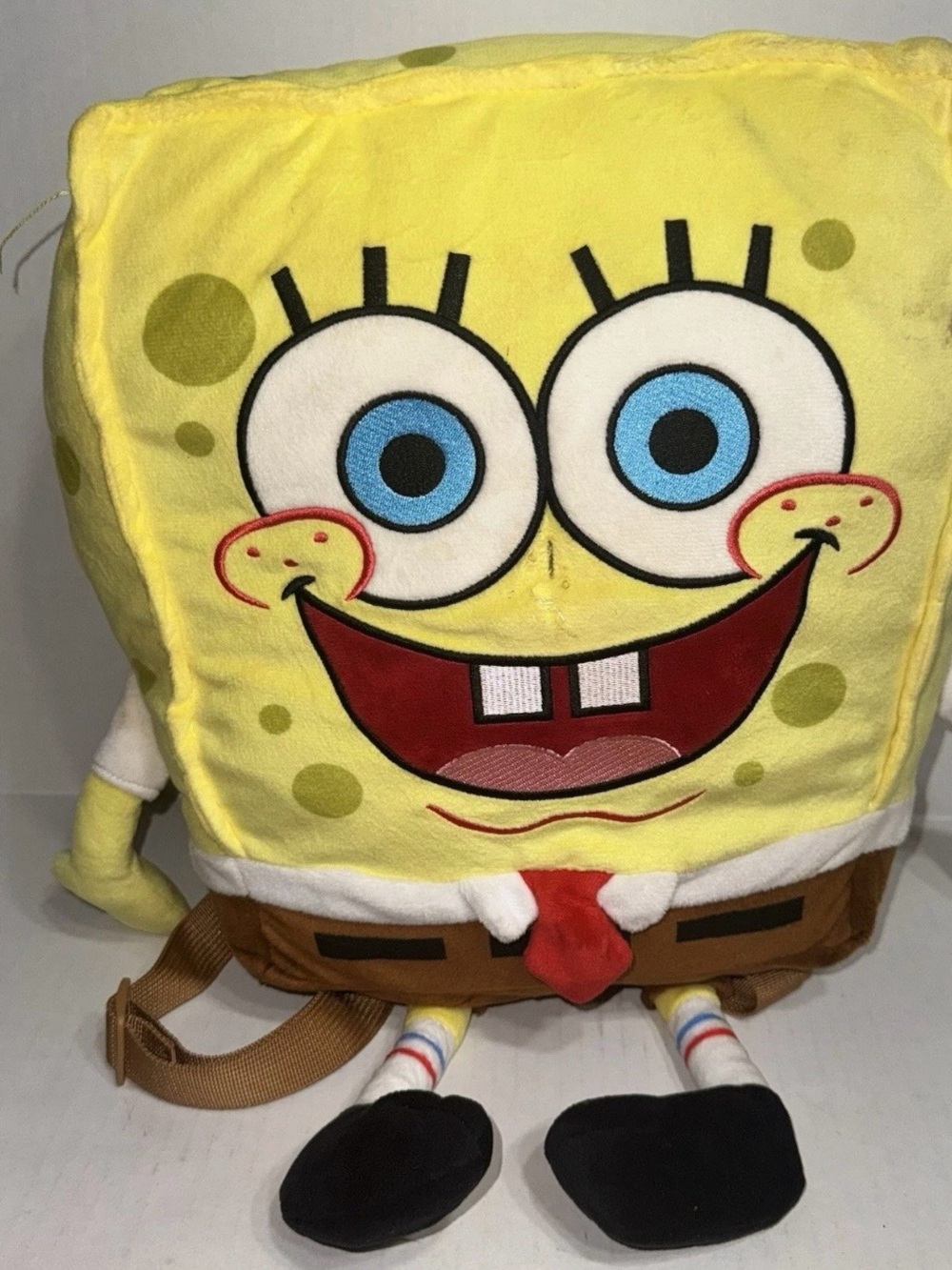 Nickelodeon SpongeBob SquarePants Plush Backpack Stuffed Toy Bag Vintage Y2K